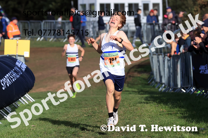 Boys Under-15s 2025 National Cross Country Relays, Berry Hill Park, Mansfield. Photo: David T. Hewitson/Sports for All Pics